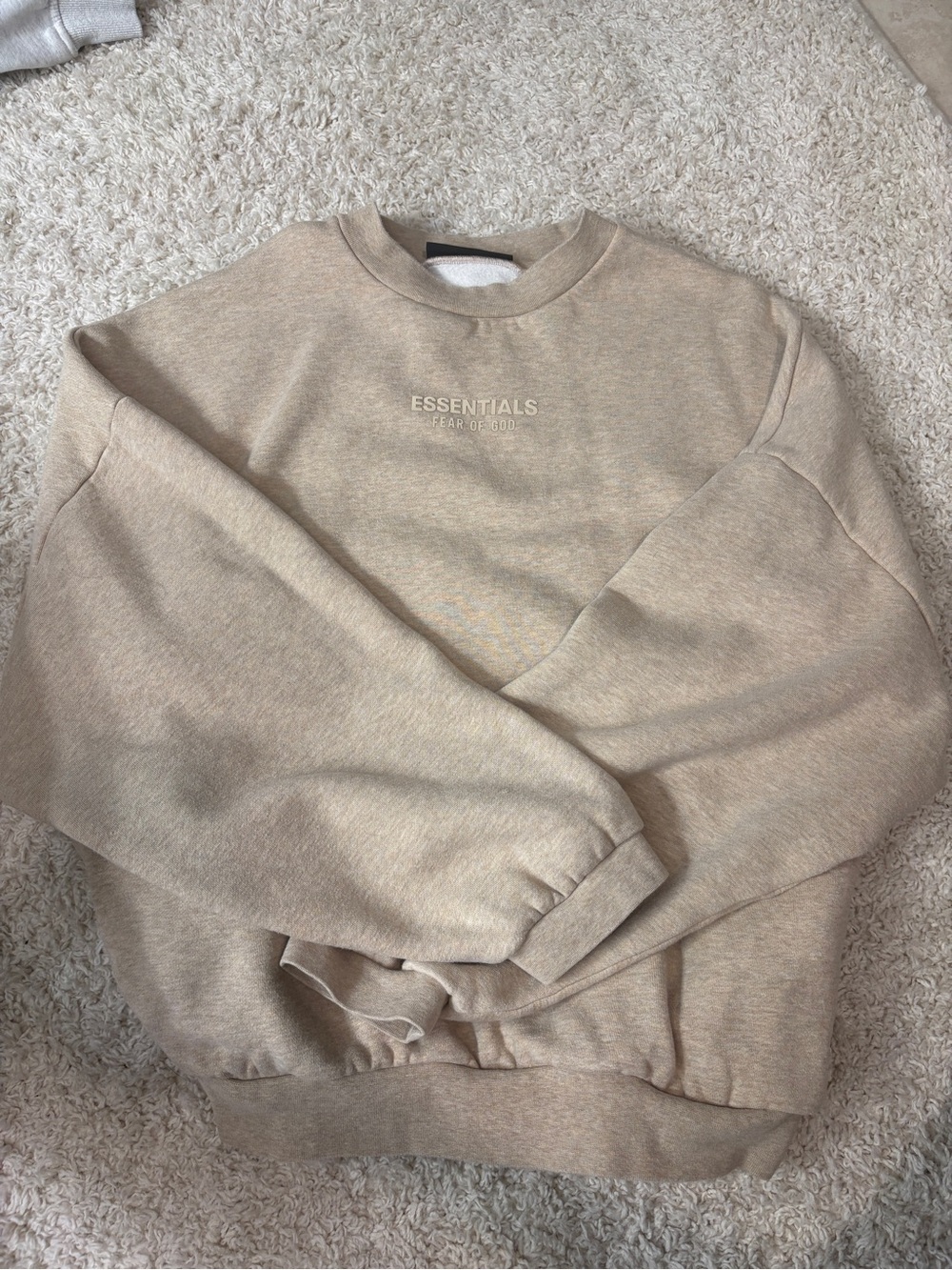 ESSENTIALS Beige Crewneck Sweatshirt